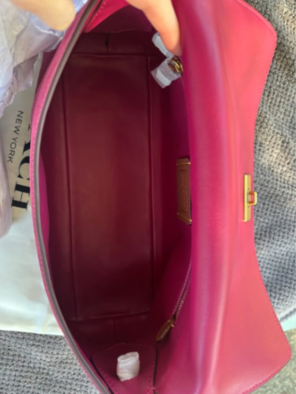 Coach Magenta Suede Shoulder Bag - Used Twice - Picture 9 of 9
